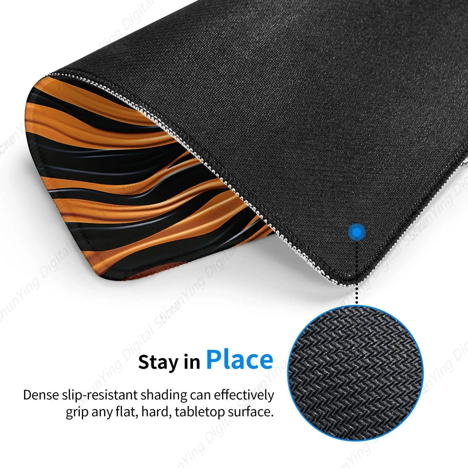 Anti Slip Mouse Pad With Rubber Tiger Pattern Mouse Pad Office Decoration Washable Gaming Work Computer 18*22cm