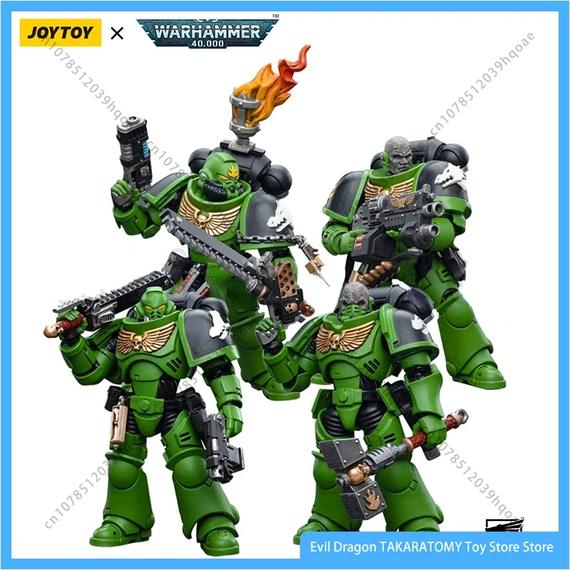 JOYTOY 1/18 액션 피규어, 40K 도롱뇽 인터세서, 애니메이션 밀리터리 모델, 4 개 세트