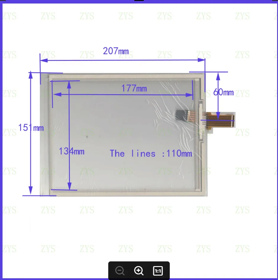 

ZhiYuSun 208mm*151mm 10.1inch 5lines esistive touch panel ,208*151 Industrial application