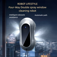Automatic Window Robot Cleaner Smart Robotic Window Washer High Suction 2800Pa Four Directions Spray Water Remote Control Home A