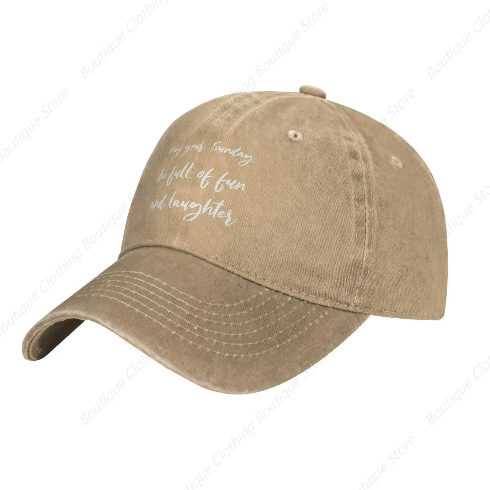 May Your Sunday Be Full of Fun and Laughter Dad Hat Vintage Baseball Cap for Men Women Hats Gifts Trucker Caps Natural