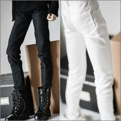 New BJD Doll Pants Black/White Skinny Stretch Denim Trousers 1/4 1/3 Jeans SD MDD ID75 POPO68 SSDF Doll Accessories