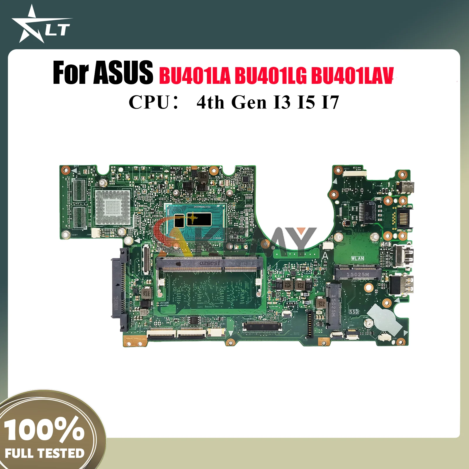 

BU401LA Laptop Motherboard For ASUS ExpertBook BU401L BU401LA BU401LG BU401LAV Mainboard W/ I3 I5 I7 CPU 100% tests OK fast ship