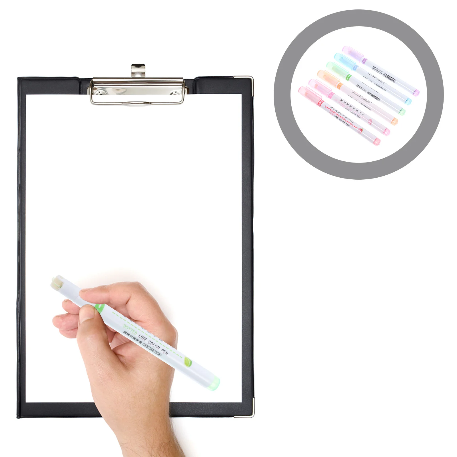 

6 Pcs Pens for Note Taking Metal Highlighter Markers Small Highlighters Coloring