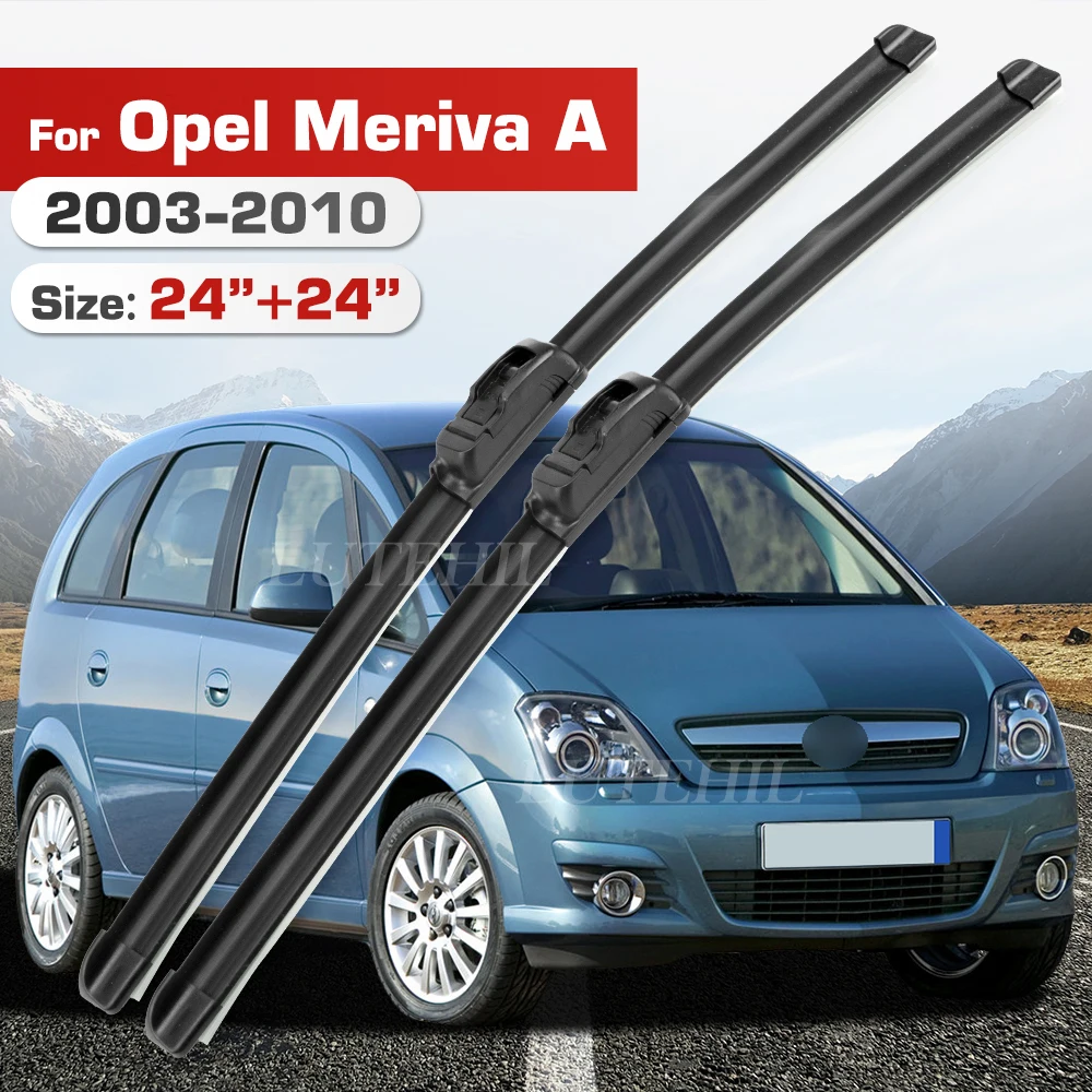 Wischer Für Opel Meriva A 2003-2010 2004 2005 2006 2007 2008 2009 Front Klingen Windschutzscheibe Windschutz fenster Pinsel 24 "+ 24"
