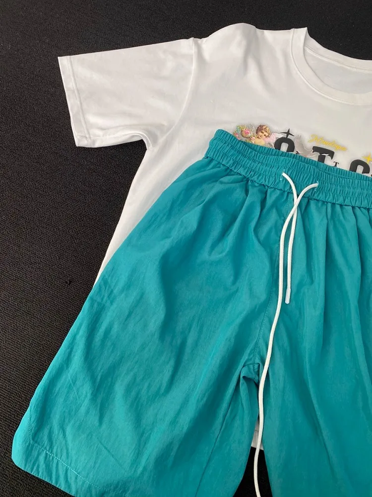 

Мужские рта Lake een Ice Silk, летние тонкие дышащие брюки Qui Dry Spor, повседневные свободные прямые брюки длиной пять четвертей