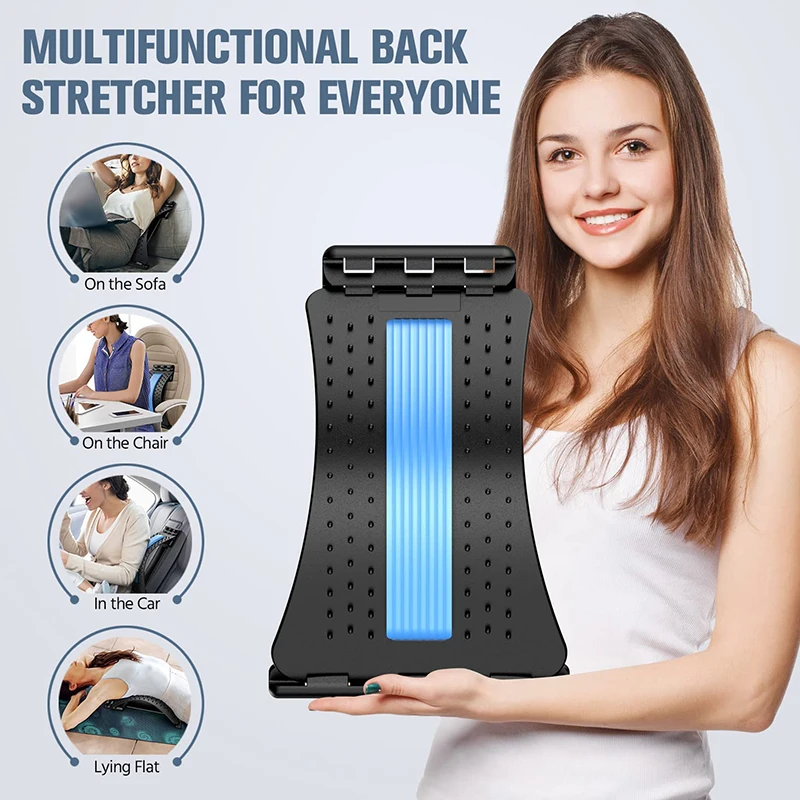 Multi layer lumbar support massager, suitable for exercise, yoga, and Pilates - universal ABS back stretcher to relieve lower an