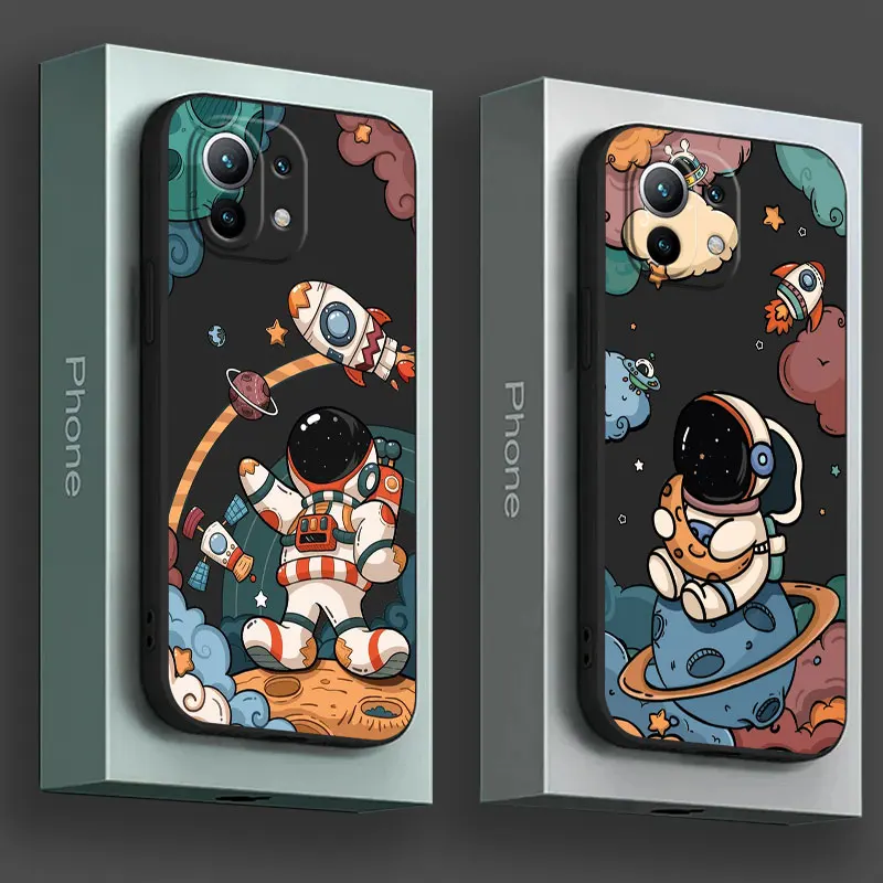 

Phone Case For Xiaomi Poco X7 F7 Pro X3 X5 X6 M5 M7 F6 Mi 15Ultra 14T 13T 12T 11T 10T Pro 11 Retro Astronaut Galaxy Rocket Cover