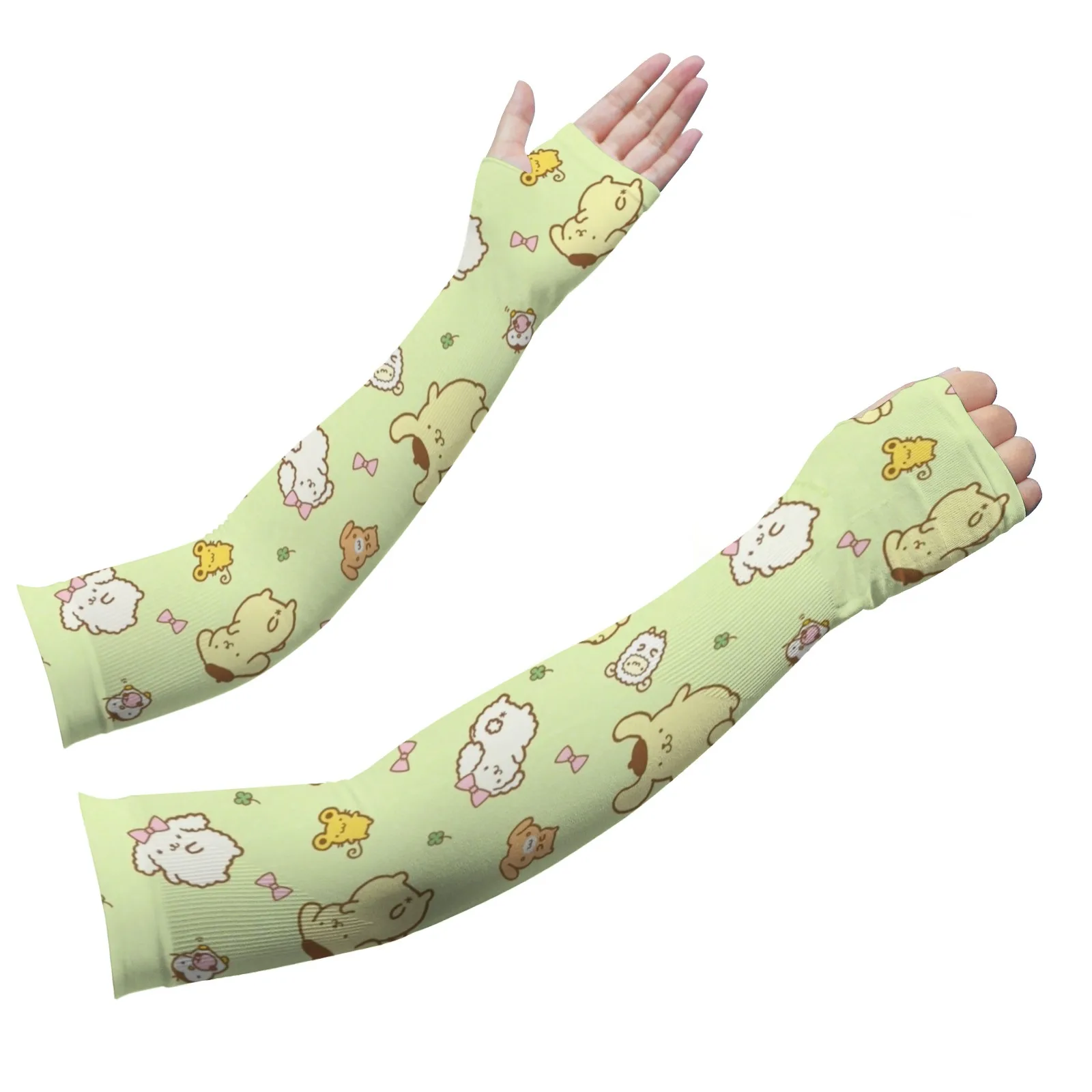 أكمام أذرع البستنة مع طباعة Pompompurin المبتكرة - حماية واقية من الشمس، خفيفة الوزن ومسامية للزراعة في الهواء الطلق