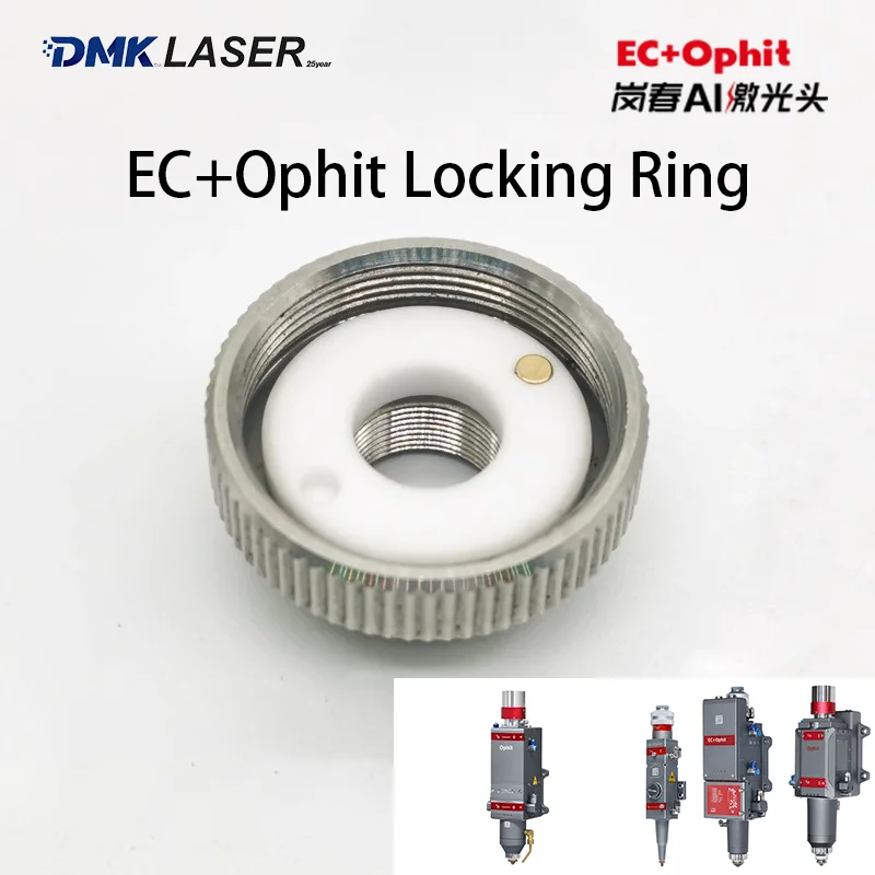 

EC Laser Locking Ring 23*19*6 Ceramic Ring Lock Nut EC+Ophit Laser Cutting Head Capacitor Connector Pressure Ring Nozzle Sleeve
