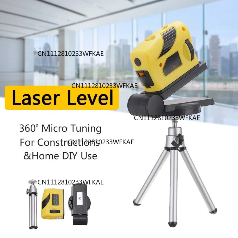 Laser horizontal line marker 360-degree adjustable diagonal line drawing with bracket infrared cross 2-line laser wire bonder