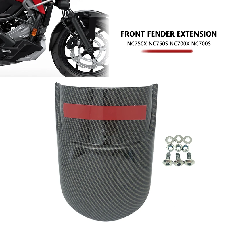 

For HONDA NC750X DCT NC750S NC700X NC 750 X 2013-2020 Carbon look Front Fender Extension Carbon Mud Guard Mudguard Extender