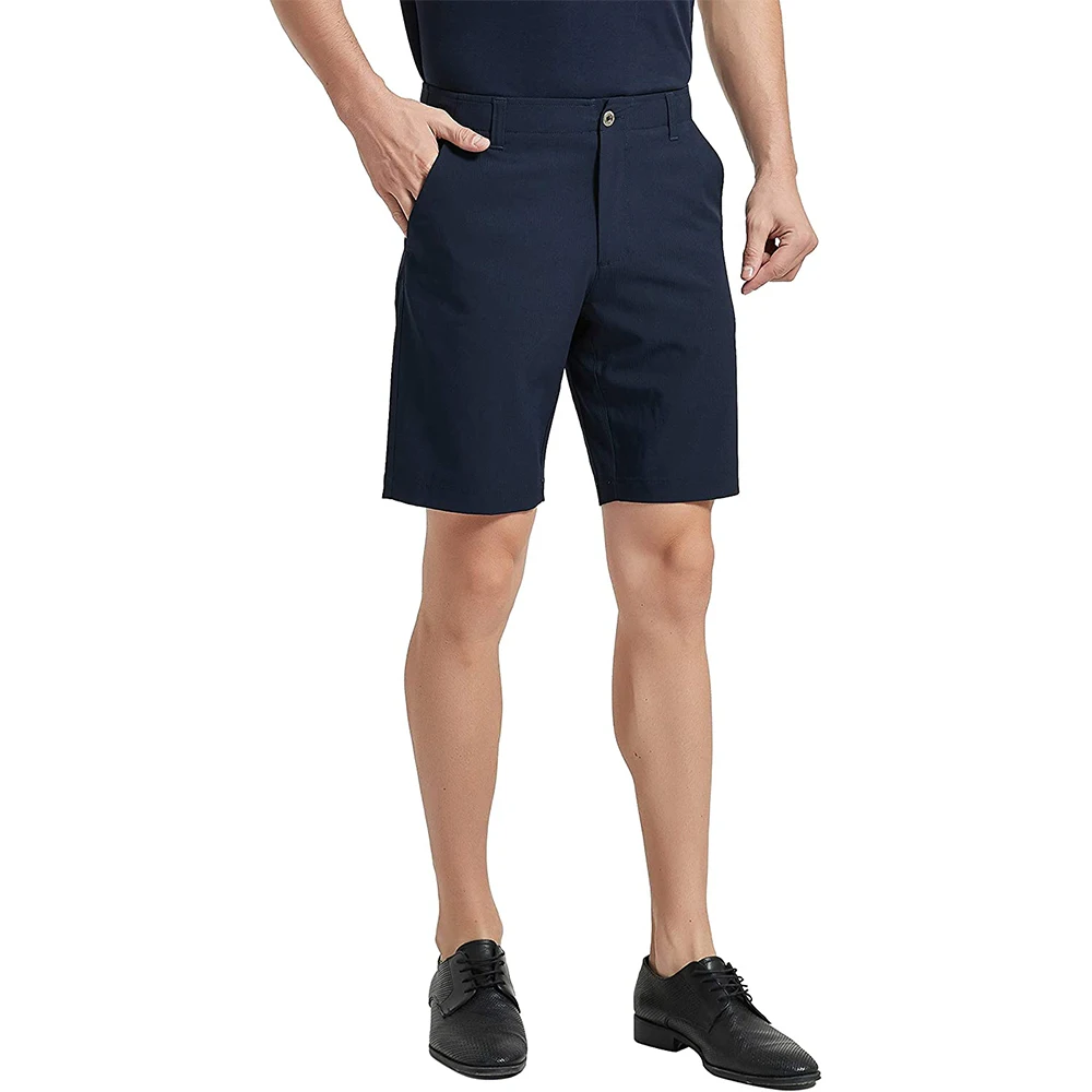 

CQC Men's Golf Shorts Classic Fit 9” Stretch Flat Front Work Short Quick Dry Lightweight Casual Shorts Outdoor Running Short