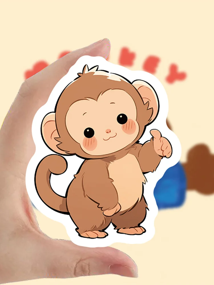 55 pièces mignon singe Anime graffiti autocollants métal autocollants pour ordinateurs portables esthétique bricolage jouet autocollants 2025 nouveau cadeau original meilleur ami
