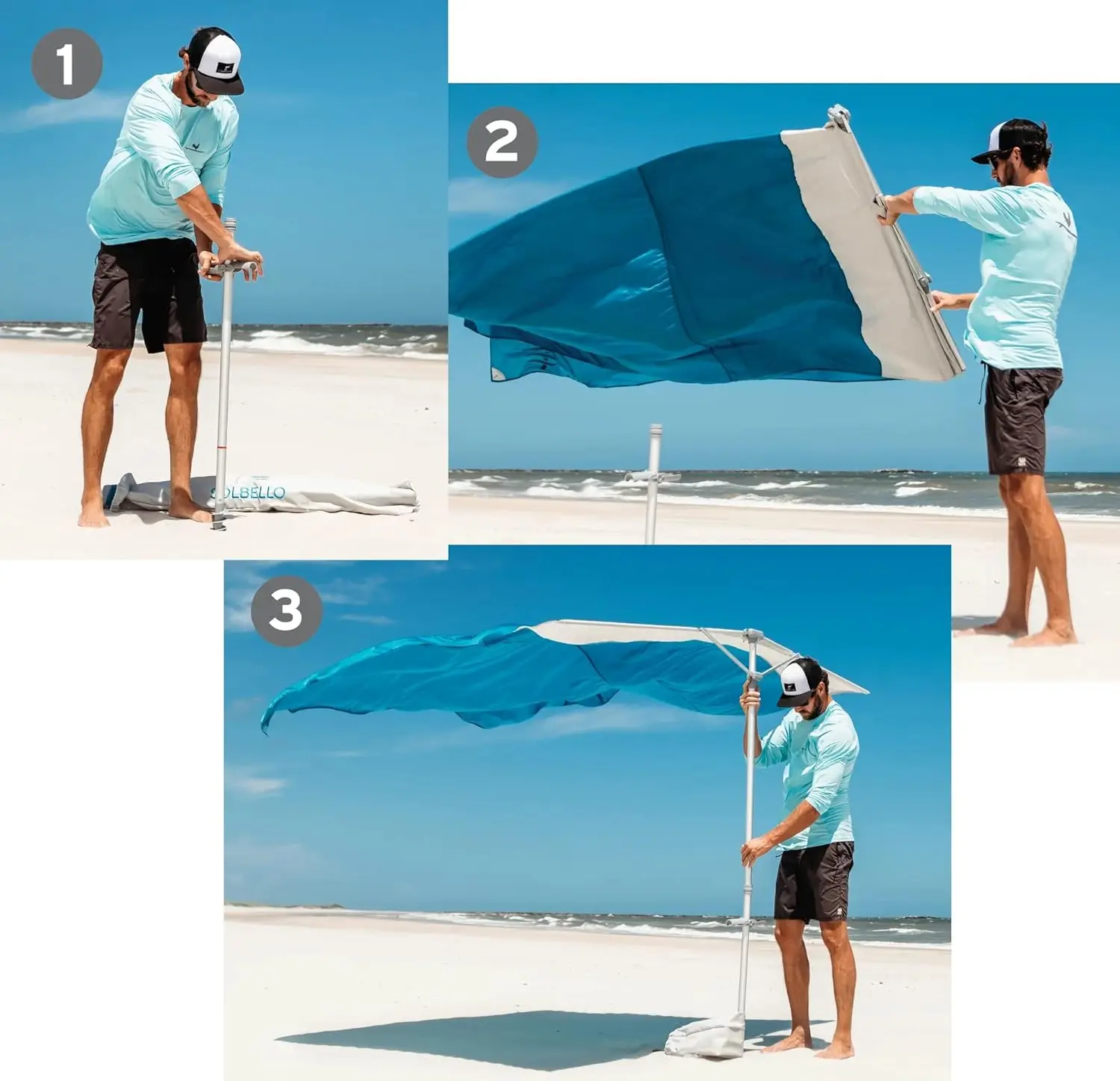 Shade - The ultimate Wind-Driven® beach shade. Effortless to set up, lightweight, won't blow down the beach, UPF 50+ s