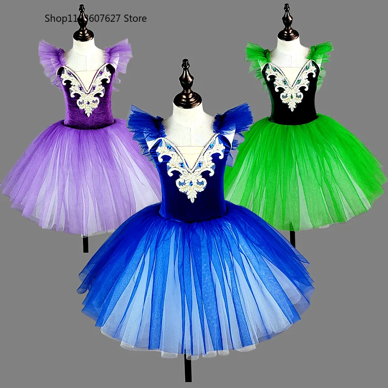 

Children's tutu Swan dance skirt Gauze skirt pompous skirt Girl's performance dress training dress performance dress