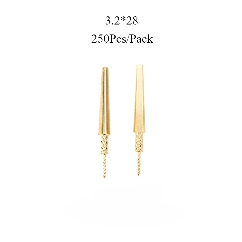 250pcs/set Dental Lab Brass Dowel Stick Pins with Spike Pitch Brass Pins Plaster Stone Die Model Work Material Dentist Tool