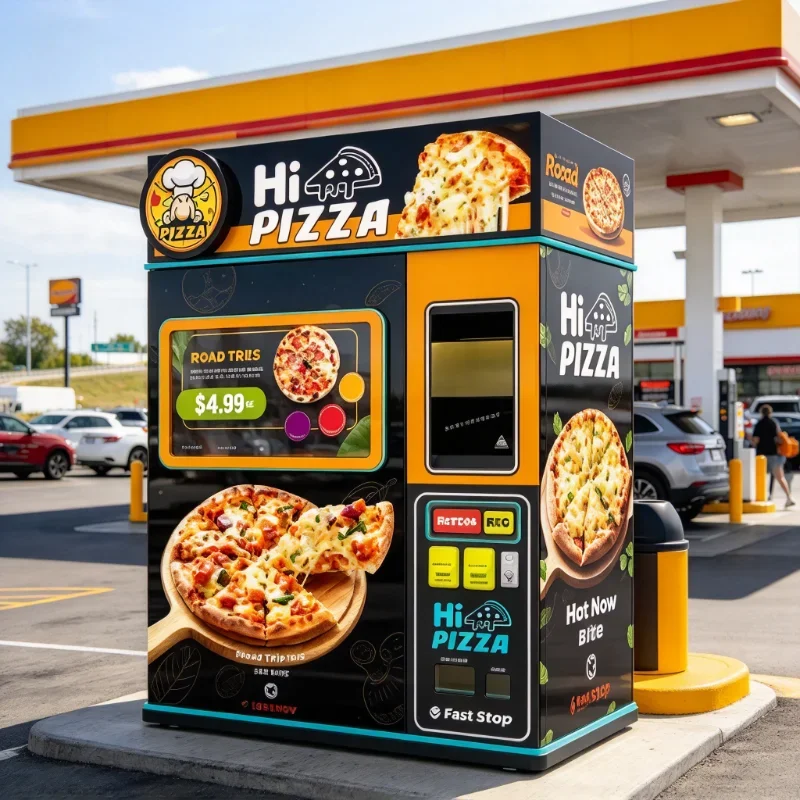 Coin Operated Pizza Vending Machine Smart Parcel Delivery Trading Card Fully Automatic Self Service Vendor Supplier