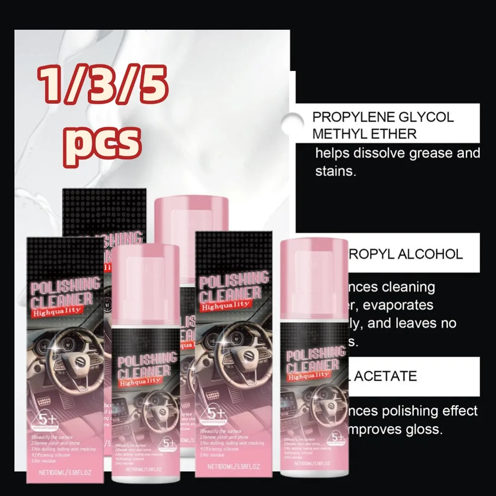 

Средство для полировки салона автомобиля, универсальная чистка салона, стойкая грязь, пятно, смазка, пыль, лак для кожи, глянцевый полировальный агент