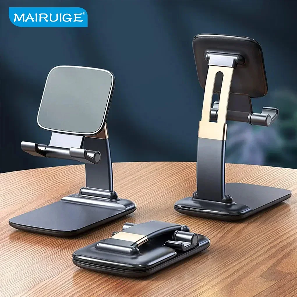 Foldable Metal Desktop Mobile Phone Stand For iPad iPhone 16 X Smartphone Support Tablet Desk Cell Phone Portable Holder Bracket