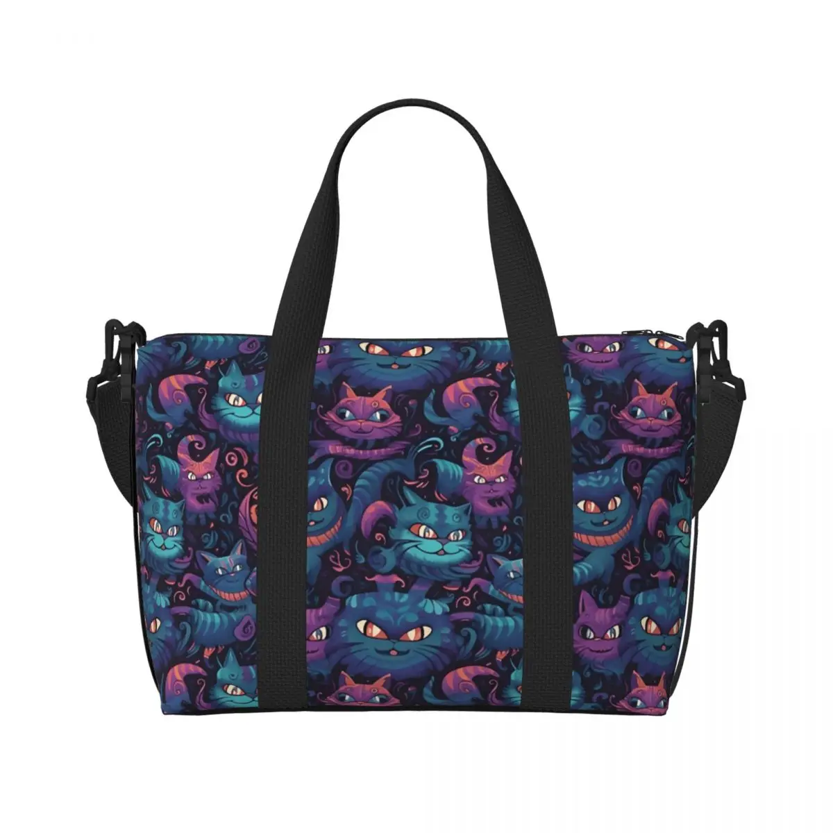 

Изготовленная на заказ сумка-тоут для покупок «Алиса в стране чудес», женская большая вместительная анимационная спортивная пляжная дорожная сумка