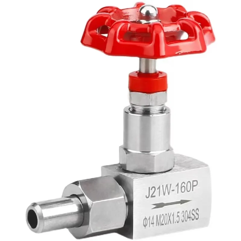 304 الفولاذ المقاوم للصدأ ملحومة إلى صمام إبرة موضوع أنثى متري M20 * 1.5 صمام إيقاف نوع الإبرة الأنثوية #3