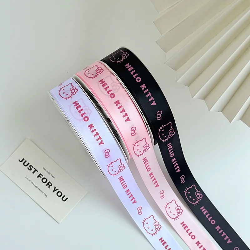 

Классические разноцветные ленты Hello Kitty: милые и декоративные ленты с нитками, цветочные композиции, декоративные материалы