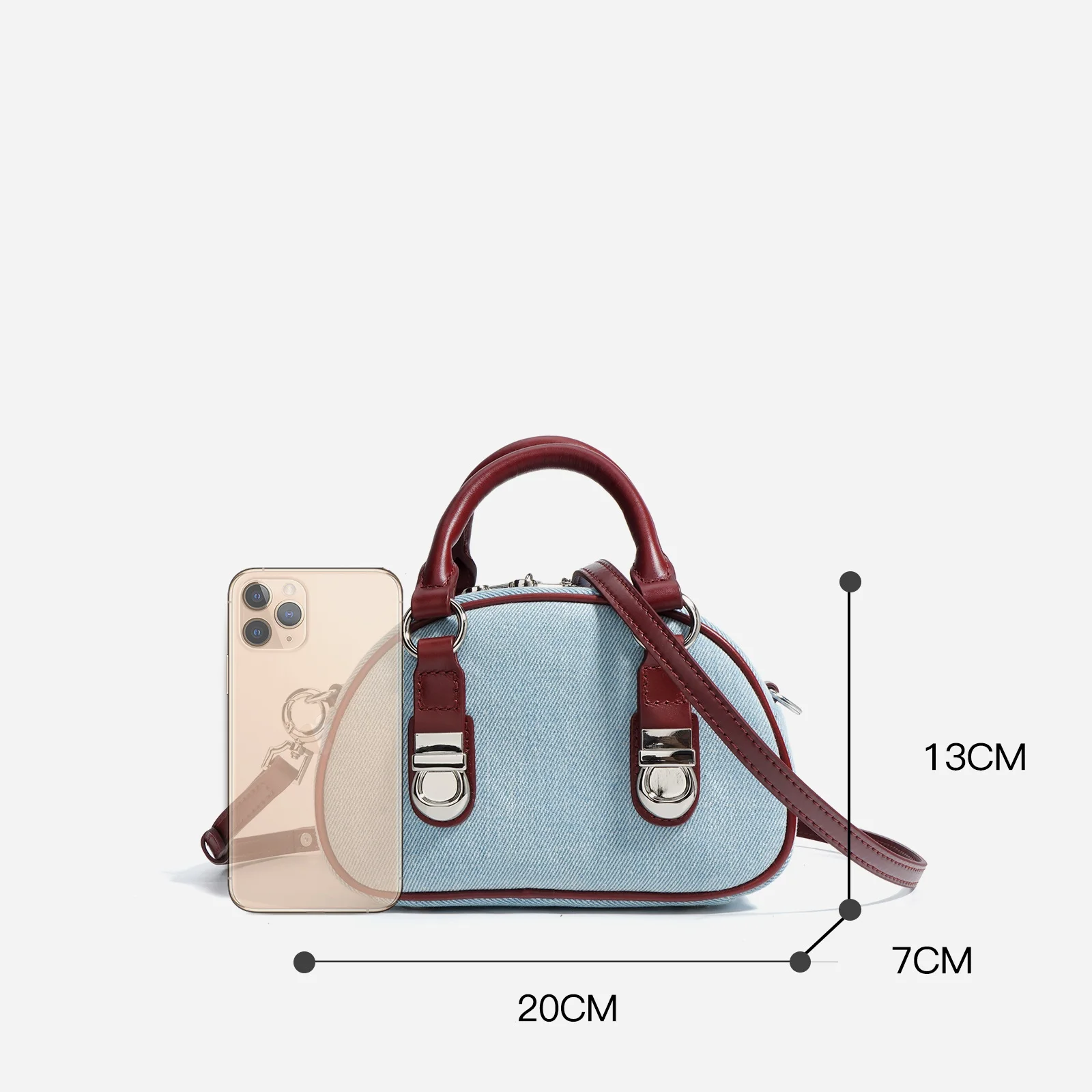 

Retro Designer Women Bag Small Lady Summer Mini Handbag Female Denim Fabric Genuine Leather Cross-body Shoulder Messenger Bags