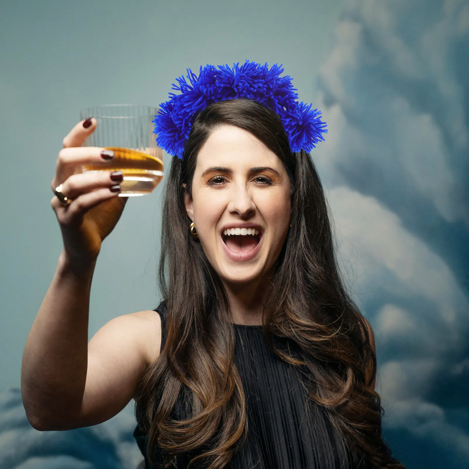 

2pcs Pompom Headbands For Women Ball Design Lightweight Elastic Hair Accessories Birthday Holiday Party Carnival Cosplay