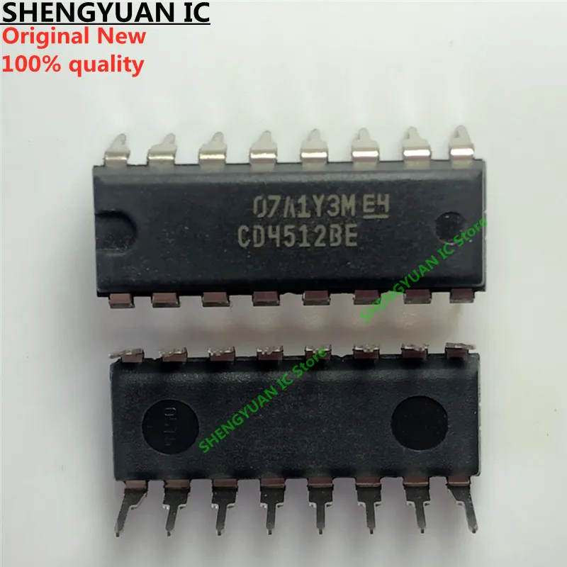 10 pcs/lot  CD4512BE DIP-16 CD4512  CMOS 8-Channel Data Selector  100% new imported original 100% quality