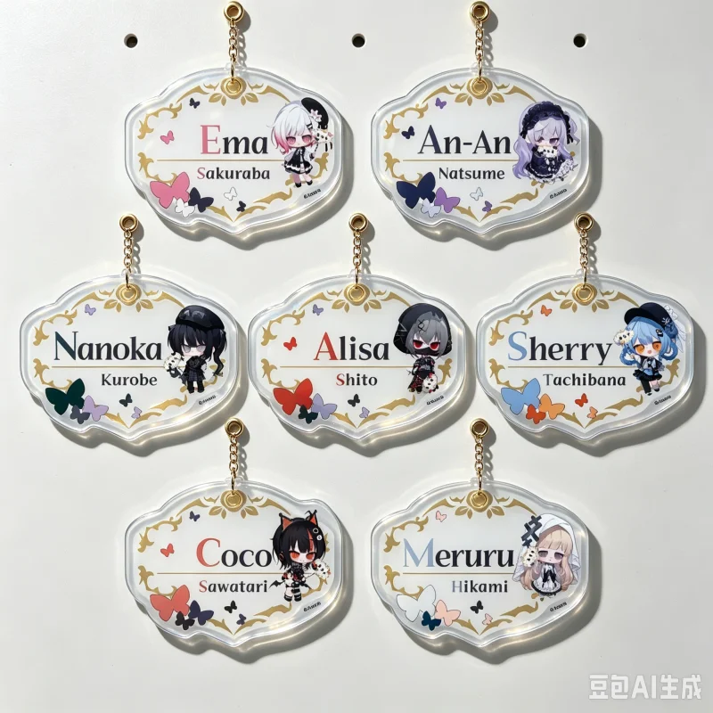 Breloque de sac Anime Magical Girl Witch Trials 6cm - Nanoka Kurobe, Natsume An-an - Porte-clés en acrylique, accessoires de collection