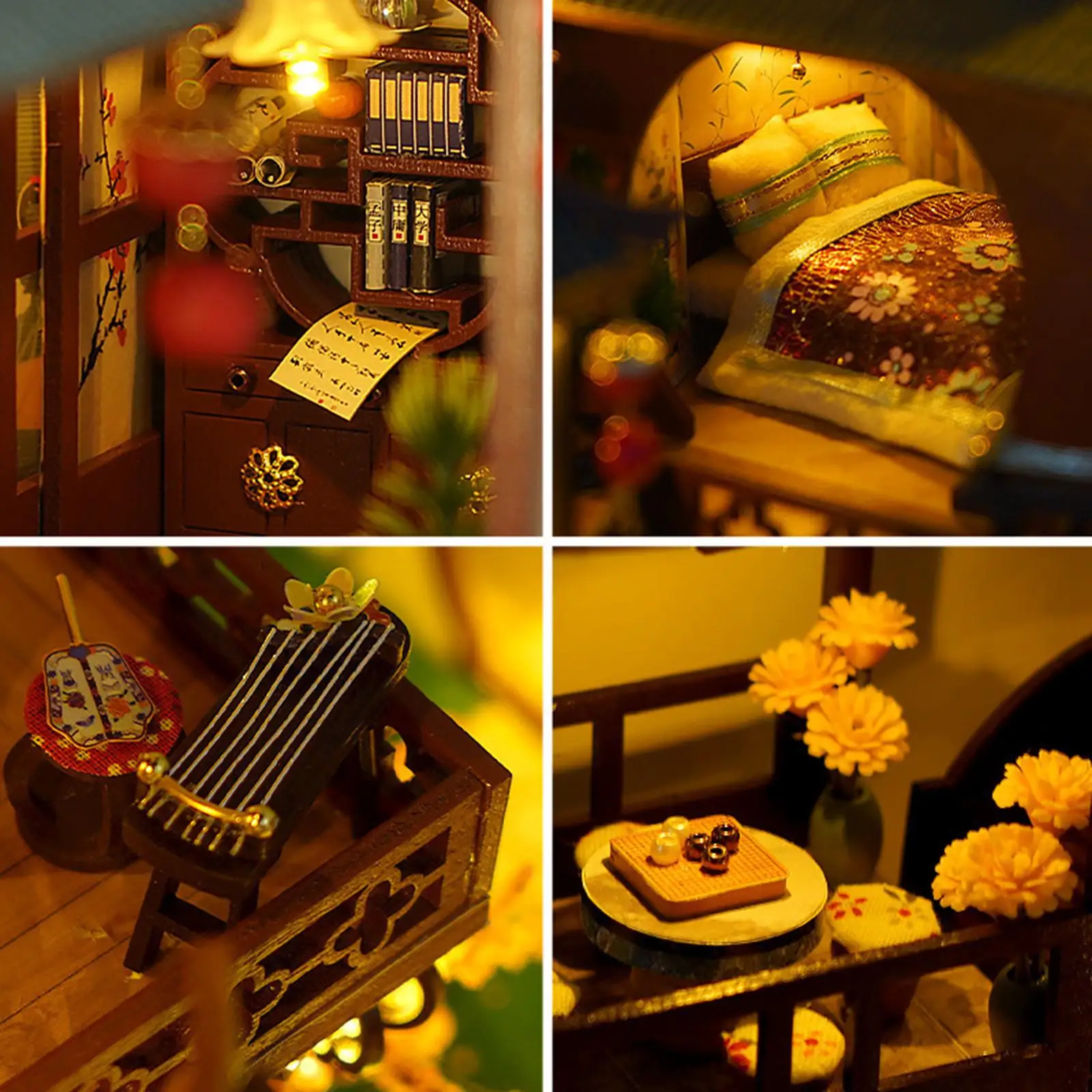 

Children's Handmade Making Kit with Furniture Building Puzzle Creative Room with Miniature Doll House for Families