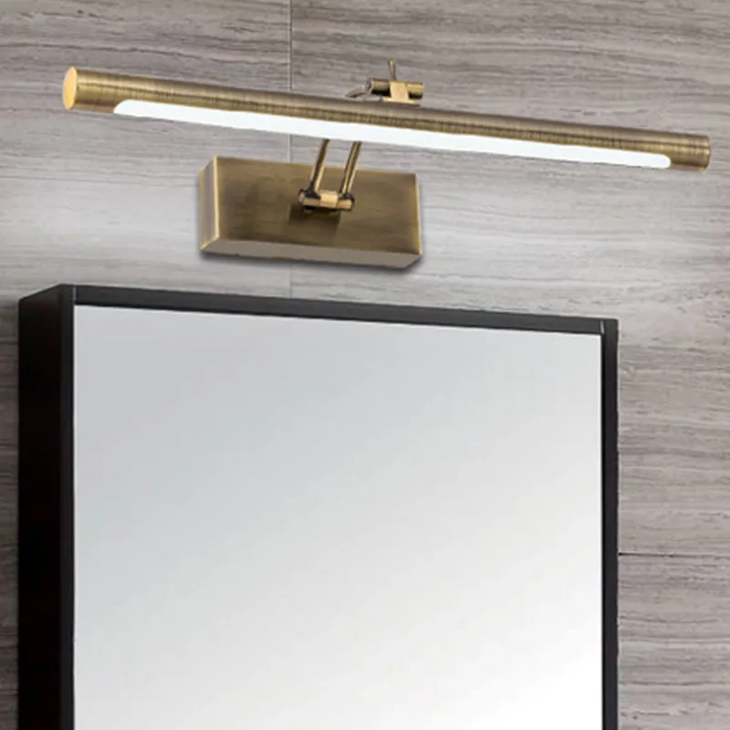 Modern Simple Bathroom Stainless Steel Anti-fog Wall Lamp Makeup Mirror Mirror Cabinet Retractable Folding Fill Light Lamp