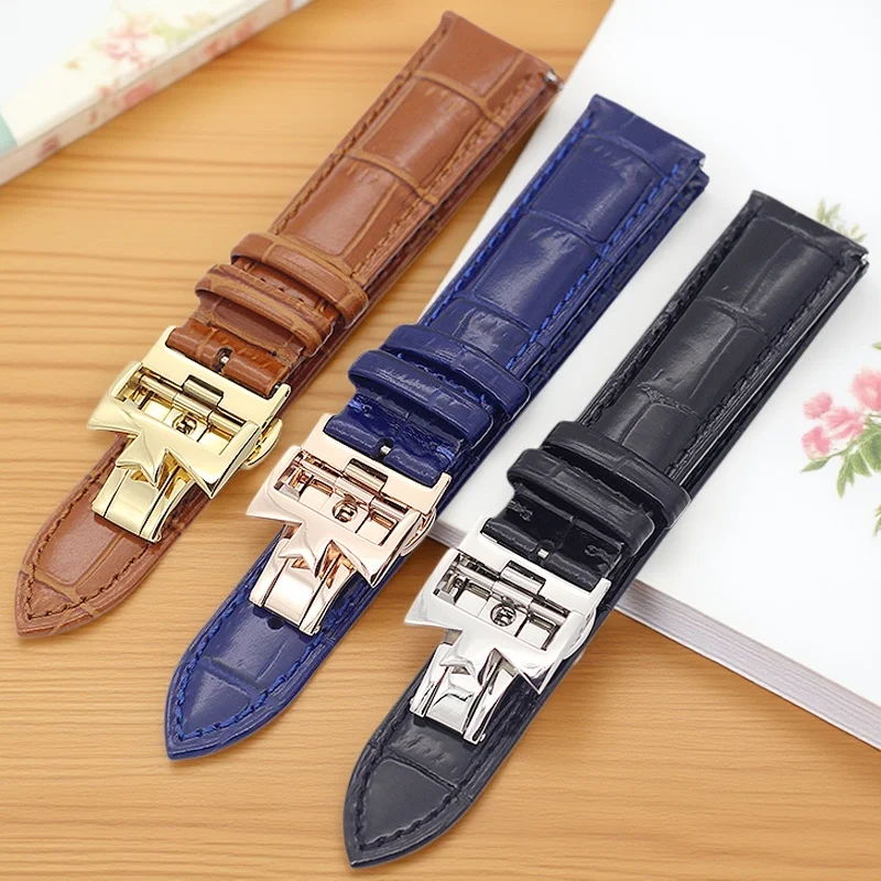 Leather Watchband For Vacheron vc Constanti Double-sided cowhide watch strap men's strap accessories 19mm 20mm 21mm 22mm