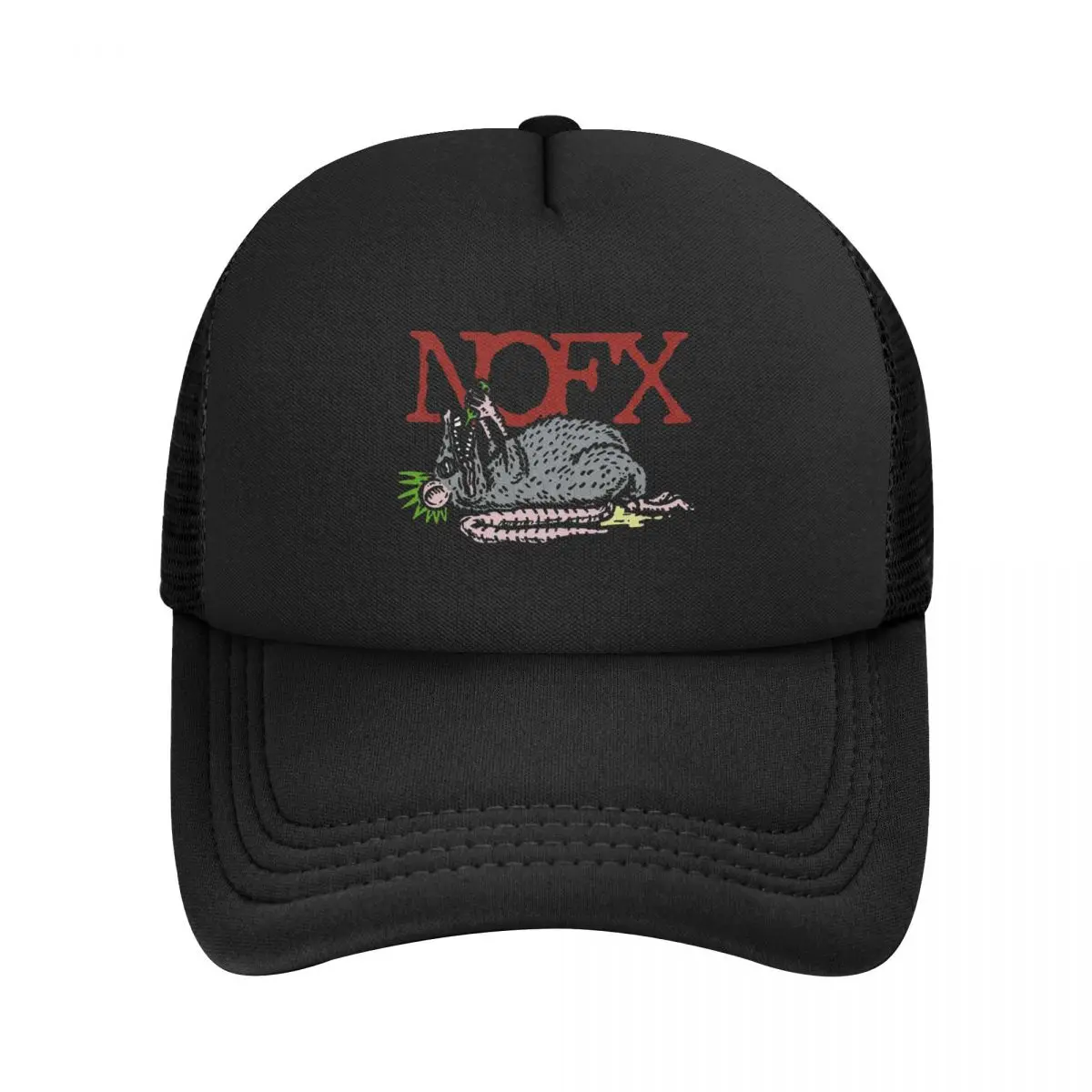 Nofx Band Final Tour Skull Mesh Baseball Caps Snapback Baseball Hats Breathable Casual Casquette Outdoor For Men's And Women's