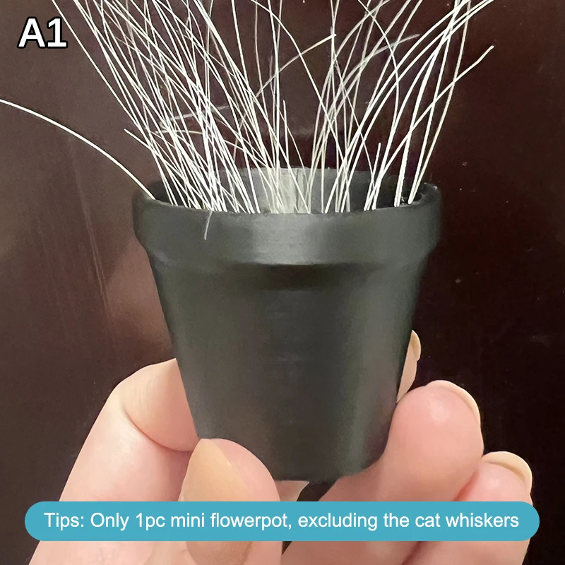 Pet Whisker And Fur Collector Cat Whisker Holder Mini Flower Pot Design Desktop Ornament Collectible Keepsake For Cat Owners