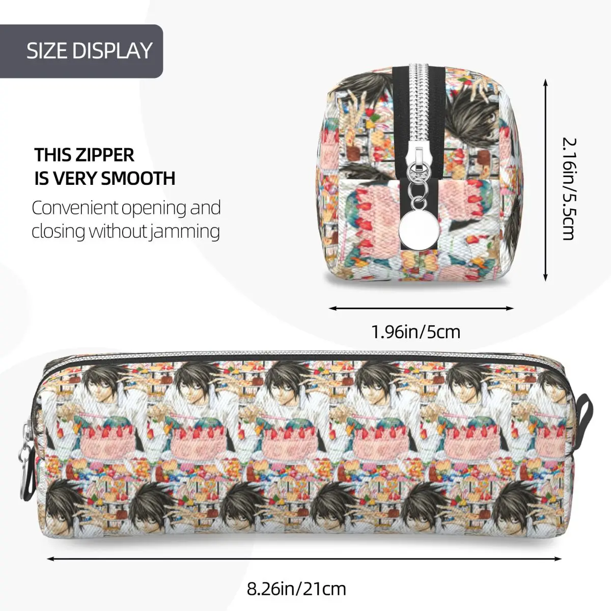 Deaths Notes Ryuk Anime Pencil Cases for Kids School Pen Box Pencil Bag Large Storage Pencil Pouch Storage Stationery Supplies