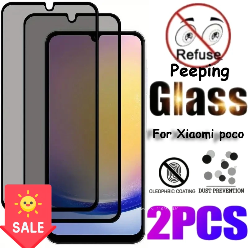 

Anti-Spy Screen Protectors for Xiaomi Poco C85 4G Privacy Tempered Glass for Xiaomi Poco C75 C65 C40 Glass for Poco X7 X6 X5