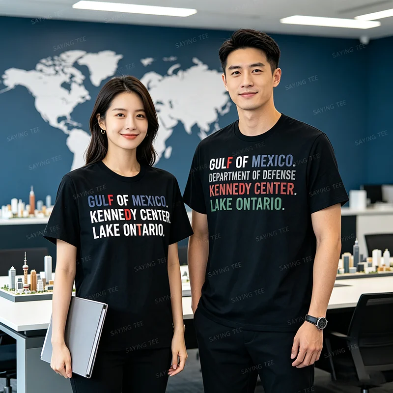 Mexikos Golf Kennedy Center Ontariosee Lustiges Politisches T-Shirt Y2k Humor Amerika-See Sarkastischer Witz Spruch T-Shirt Persönlichkeit – Detail 3