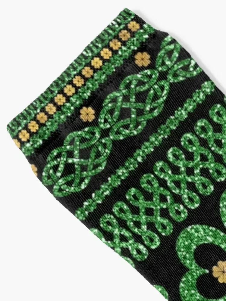 Shamrock Four-leaf Clover Celtic Ornament Socks winter luxe Socks Girl Men's