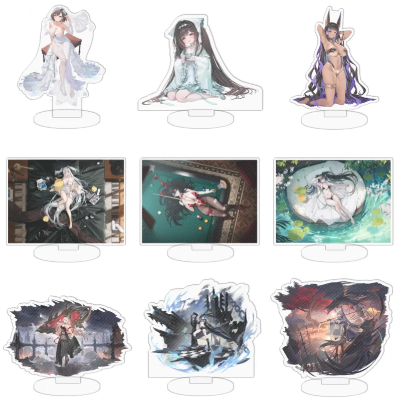 Azur Lane Akrylowa Tabliczka Stojąca 8. Rocznica Elbing Cheshire Taiho Monarch Dekoracja Anime Gra Prezent dla Fanów Ozdoby na Biurko