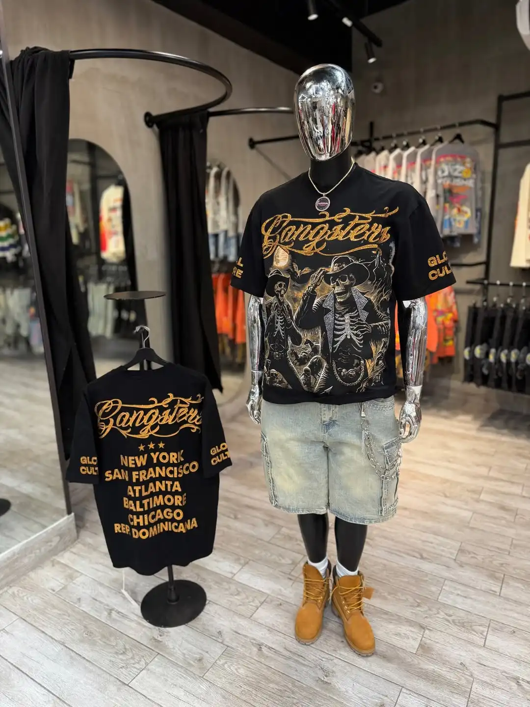 Camisetas con estampado de calaveras para mujer, camisetas holgadas y transpirables de gran tamaño con estampado de calaveras a la moda, informales, con letras