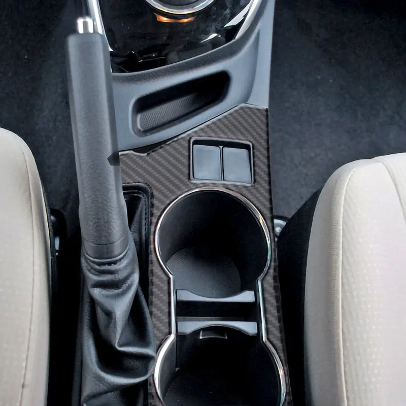 For Toyota Corolla/Ralink Dual Engine Carbon Fiber Center Control Water Cup Panel Decorative Sticker Modification Accessories