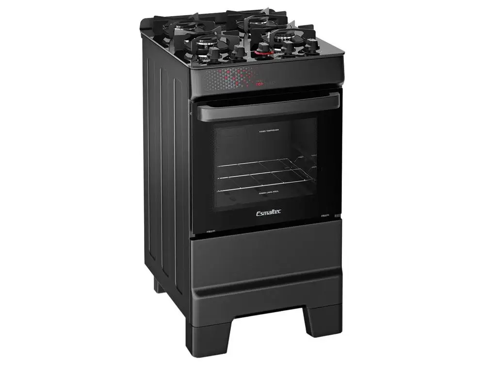 Esmaltec 4-Ball Stove Black Esmaltec Glass Table Ideal Top Glass - Bivolt