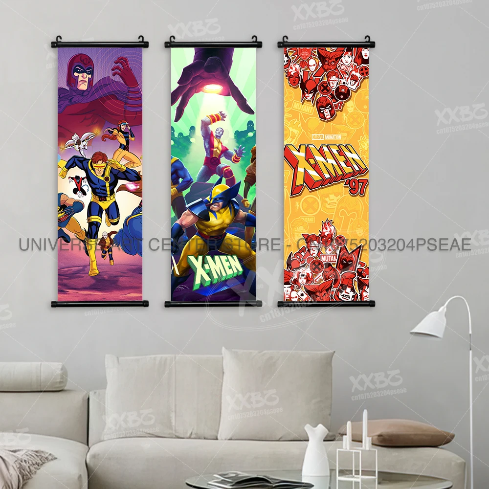 X-men Anime Posters Marvel Comics Scrolls Picture Wolverine Home Decor Storm Hanging Painting Cyclops Wall Artwork Magneto Mural