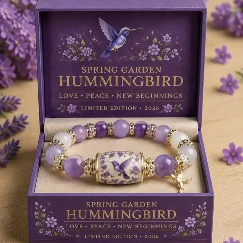 2026 Love And Peace Spring Blessing Bracelet Gift Adjustable Inspirational Charm Jewelry With Hummingbird Sunflower Bee Gift