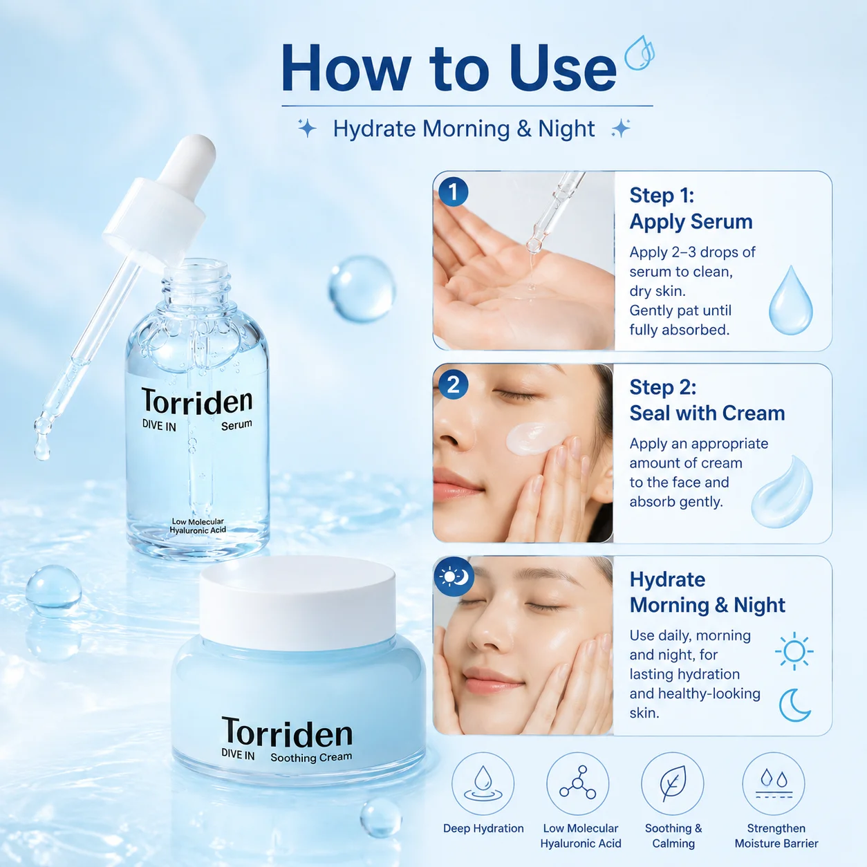 Kit Duo d'Hydratation K-Beauty - Hyaluronic Acid Facial Serum avis et prix