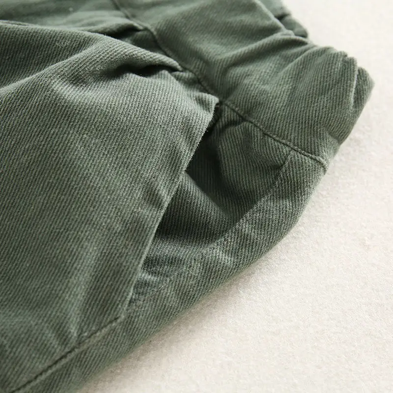 2026 Frühling Herbst Jungen Einfarbige Cargo-Hosen Koreanischer Stil Mode Vielseitige Lässige Lange Hosen Trendige Kinderkleidung – Detail 5