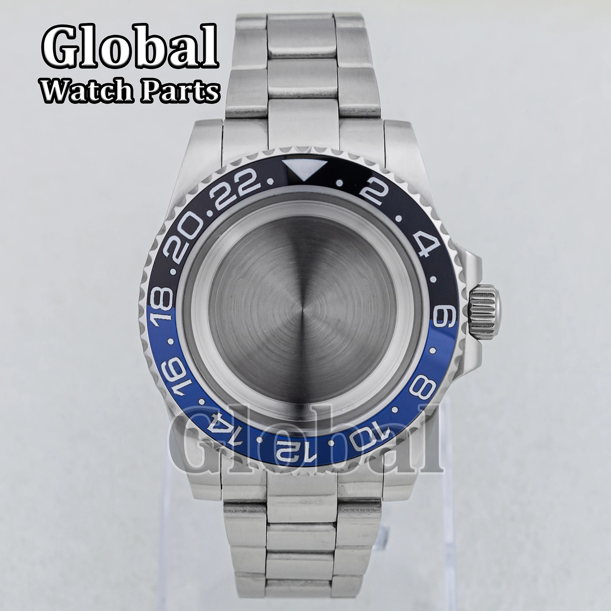 NH35 حافظة ساعة من الفولاذ المقاوم للصدأ لـ SUB GMT حزام سفلي صلب من زجاج الياقوت تعديل ملحقات الساعة تناسب حركة NH36