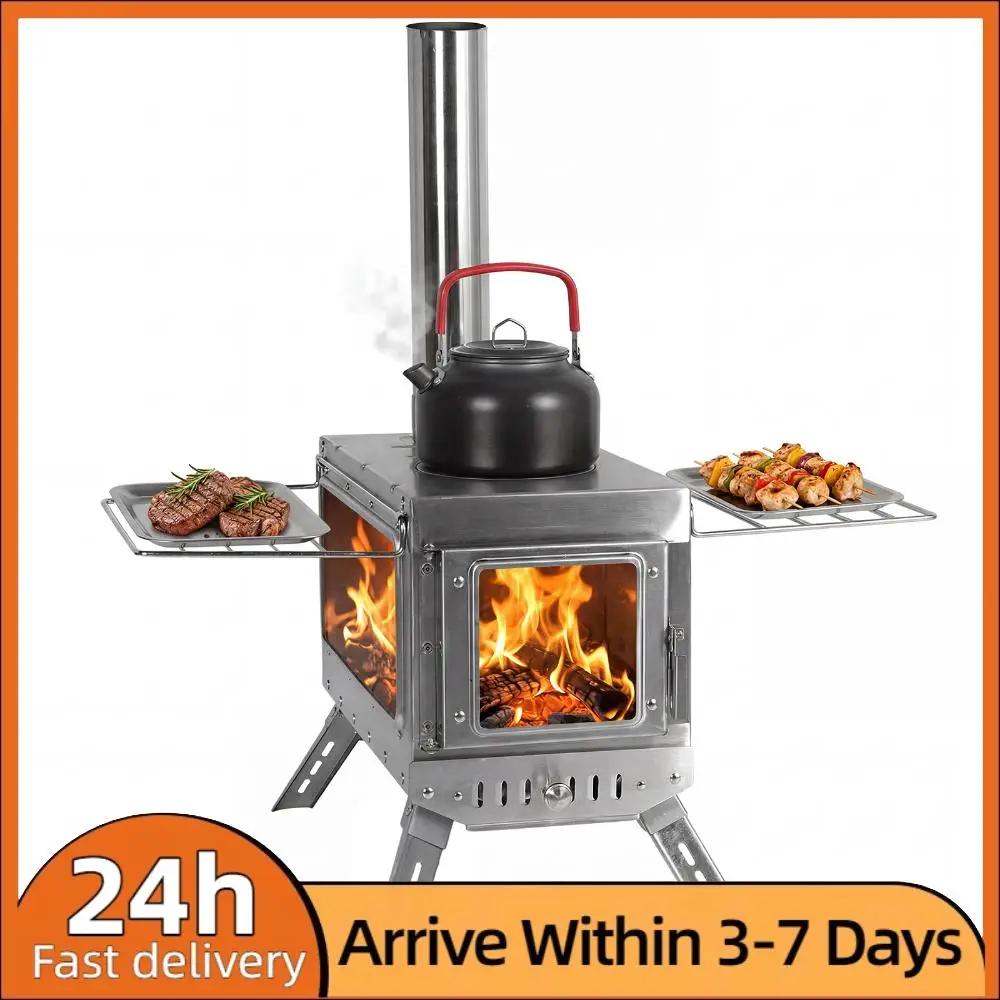 

Уличная отопительная печь с дымоходом, всепогодный обогреватель для патио, нержавеющий, для палаток, укрытий, кемпинга